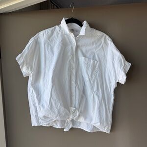 Madewell Short Sleeve Tie Front Shirt